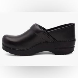LN Dansko Professional Black Box Leather Clog 10.5
